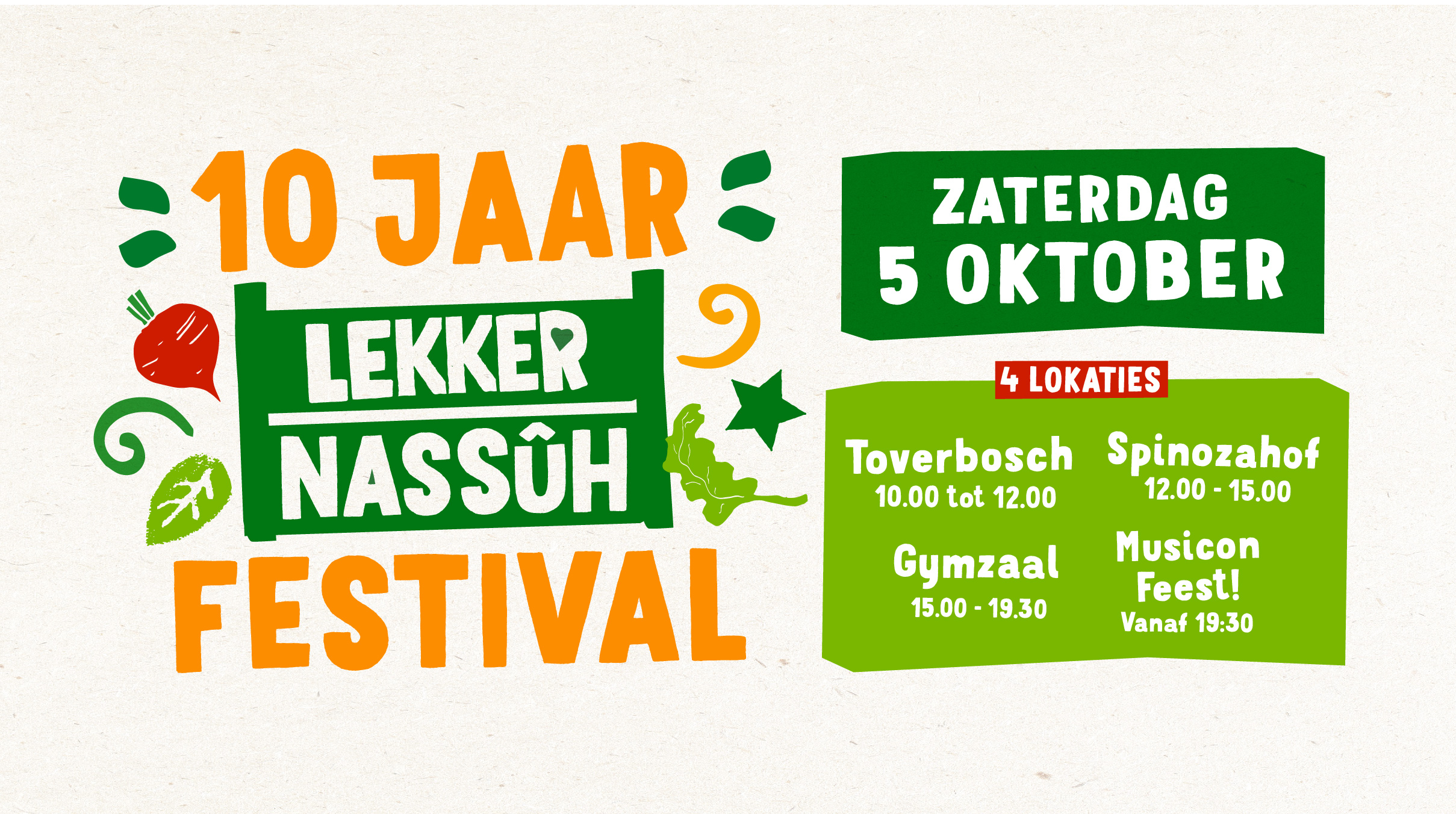 Read more about the article SAVE THE DATE: LEKKERNASSÛH FESTIVAL SATURDAY 5 OCTOBER!