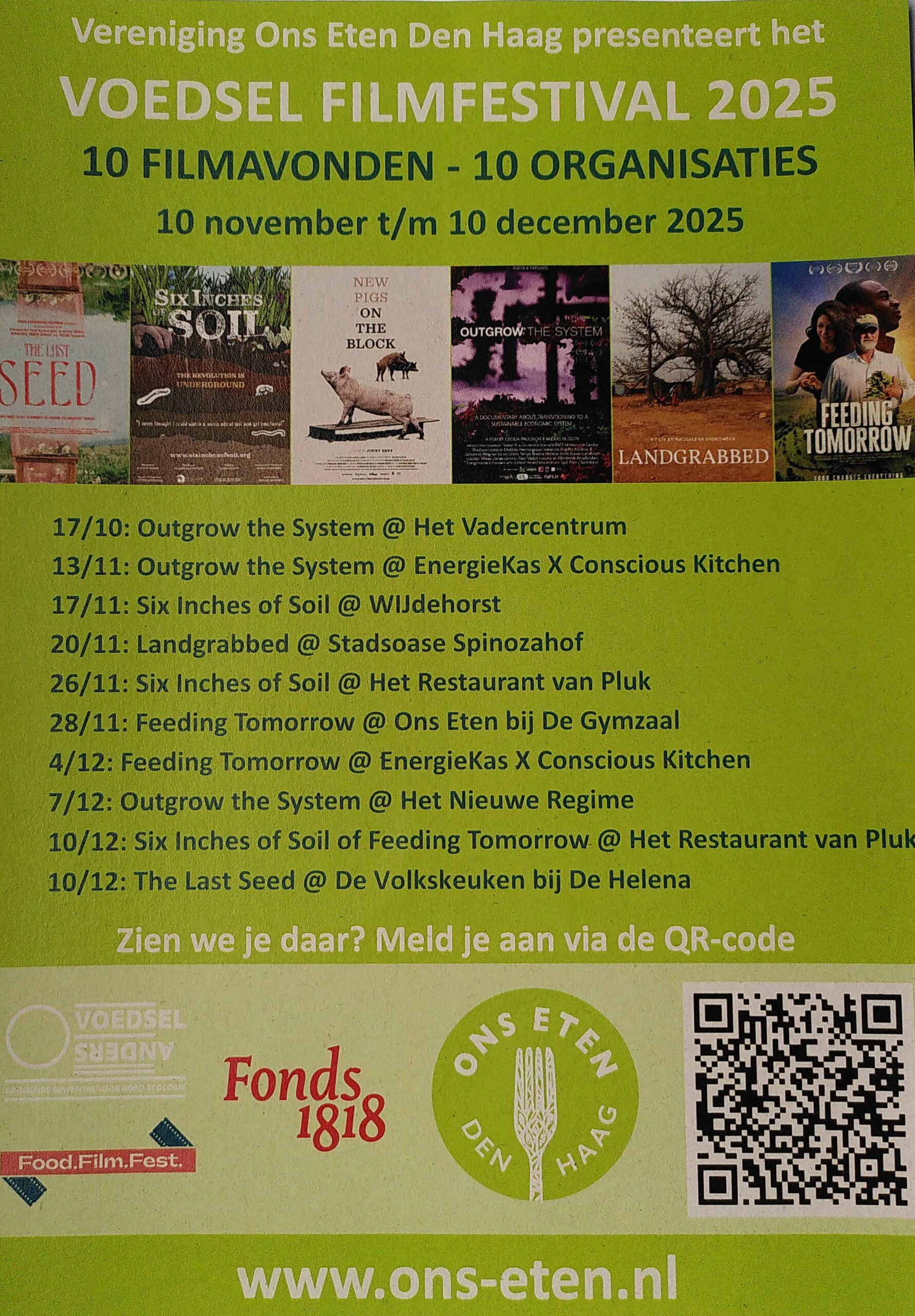 Lees meer over het artikel Voedsel Film Festival-agenda 2025 (Ons Eten)